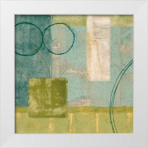 Aquamarine II White Modern Wood Framed Art Print by Nelson, Brent