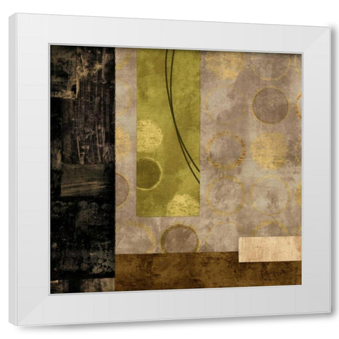 Escalate White Modern Wood Framed Art Print by Nelson, Brent