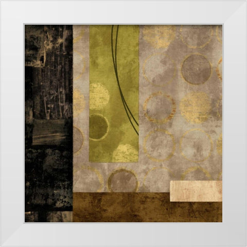 Escalate White Modern Wood Framed Art Print by Nelson, Brent
