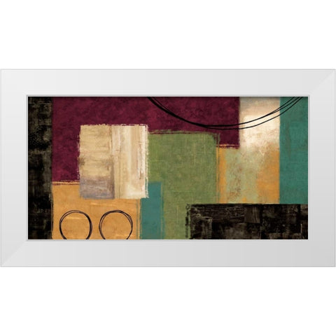 Night Moves White Modern Wood Framed Art Print by Nelson, Brent
