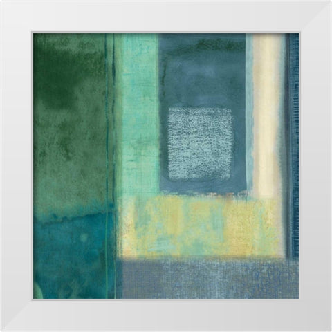 Interlude II White Modern Wood Framed Art Print by Nelson, Brent