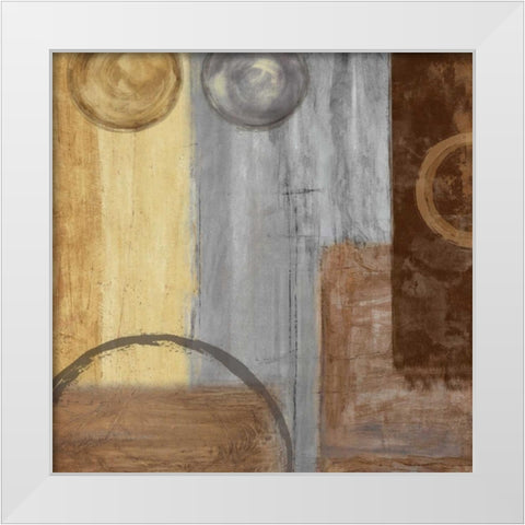 Momentum II White Modern Wood Framed Art Print by Nelson, Brent