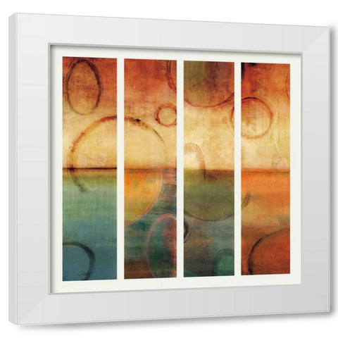 Horizons I White Modern Wood Framed Art Print by Nelson, Brent