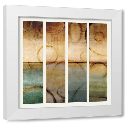 Horizons II White Modern Wood Framed Art Print by Nelson, Brent