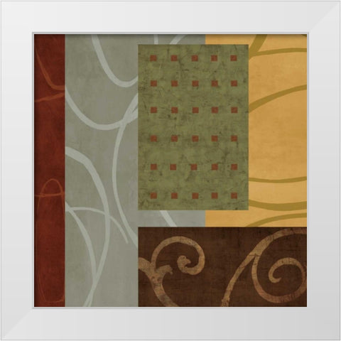 Verve I White Modern Wood Framed Art Print by Nelson, Brent