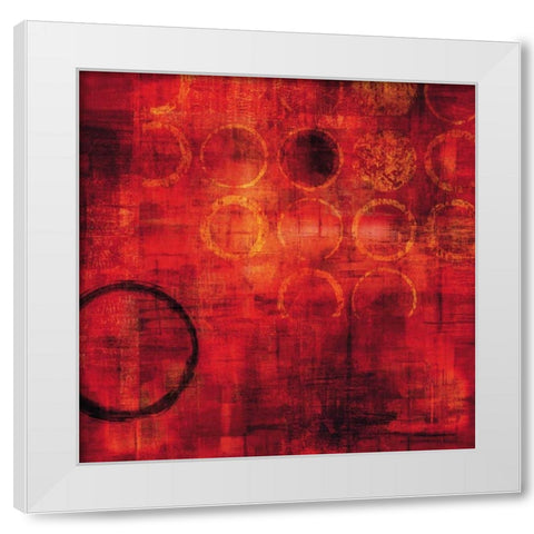 Rojo White Modern Wood Framed Art Print by Nelson, Brent