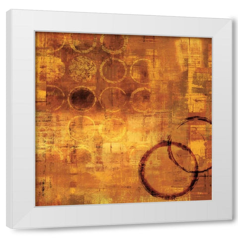 De Oro White Modern Wood Framed Art Print by Nelson, Brent