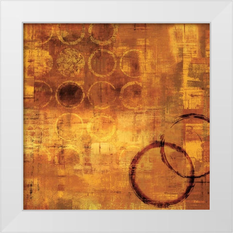 De Oro White Modern Wood Framed Art Print by Nelson, Brent