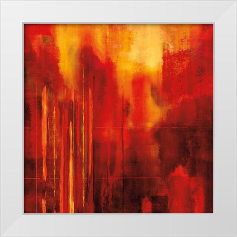 Red Zone II White Modern Wood Framed Art Print by Nelson, Brent
