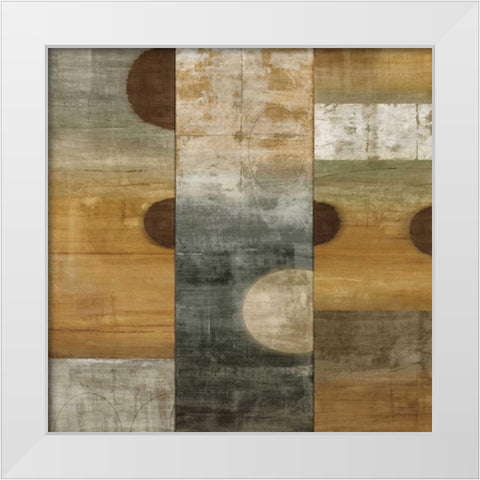 Roundabout I White Modern Wood Framed Art Print by Nelson, Brent