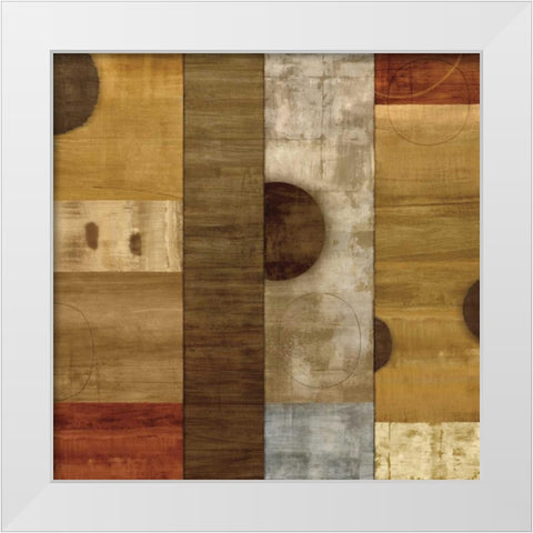 Roundabout II White Modern Wood Framed Art Print by Nelson, Brent