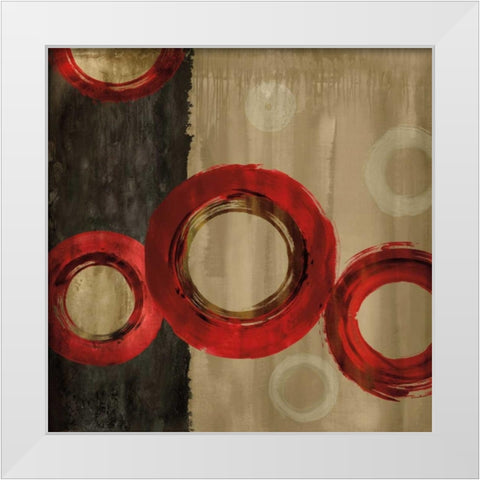 On A Roll I White Modern Wood Framed Art Print by Nelson, Brent