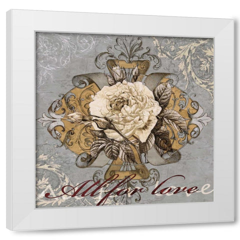 All for Love White Modern Wood Framed Art Print by Glover, Brandon