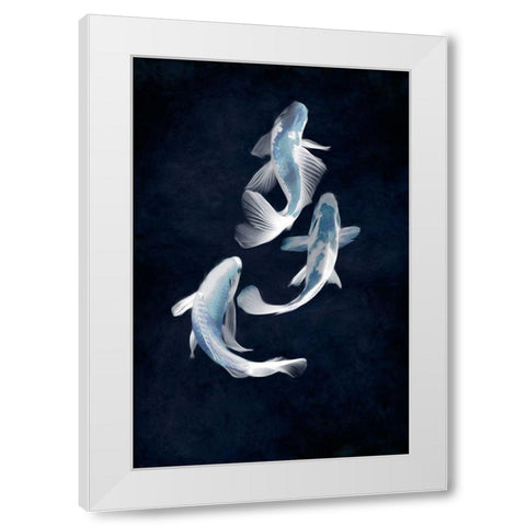 Koi II White Modern Wood Framed Art Print by Blake, Madeline