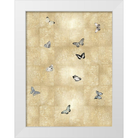 Butterflies in Flight II White Modern Wood Framed Art Print by Blake, Madeline