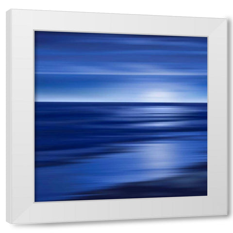 Midnight Blue White Modern Wood Framed Art Print by Anderson, Carly