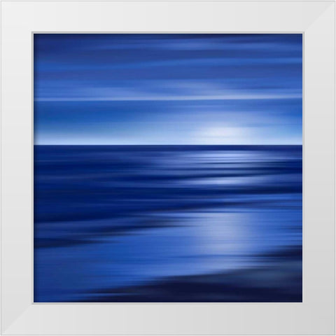 Midnight Blue White Modern Wood Framed Art Print by Anderson, Carly