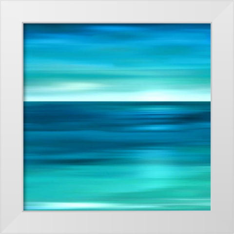 Serene White Modern Wood Framed Art Print by Anderson, Carly