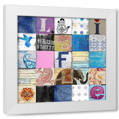 Boho Life White Modern Wood Framed Art Print by Carter, Charlie