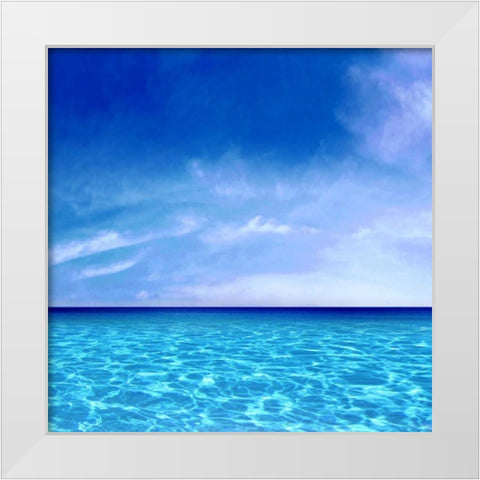 Sky and Water White Modern Wood Framed Art Print by Carter, Charlie