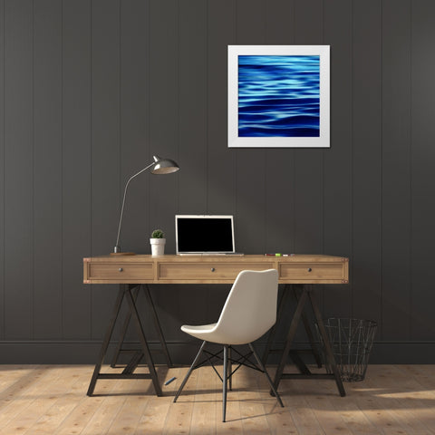 Deep Blue Sea White Modern Wood Framed Art Print by Carter, Charlie