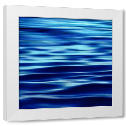 Deep Blue Sea White Modern Wood Framed Art Print by Carter, Charlie