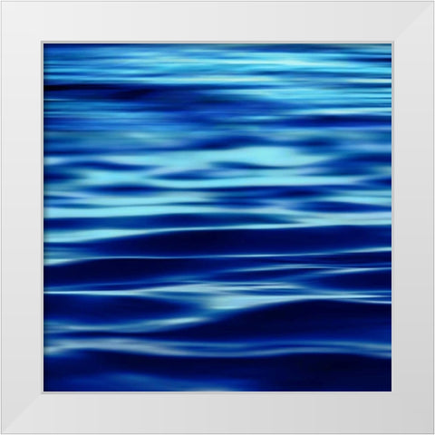 Deep Blue Sea White Modern Wood Framed Art Print by Carter, Charlie