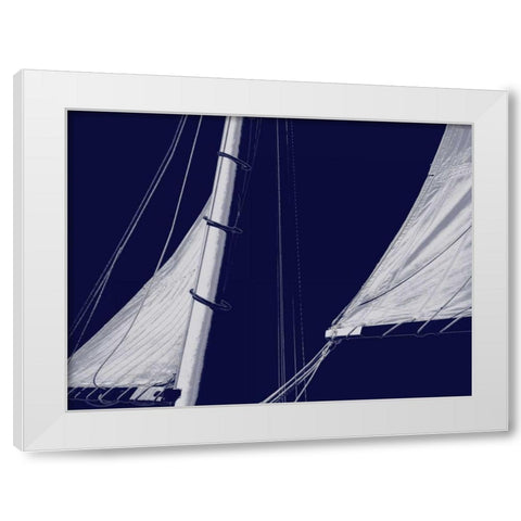 Schooner Sails II White Modern Wood Framed Art Print by Carter, Charlie