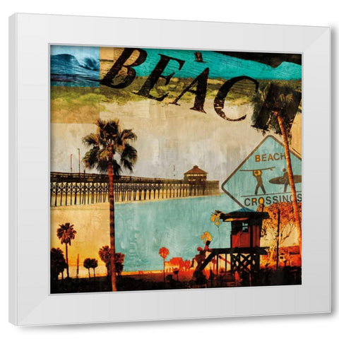 Beach Culture White Modern Wood Framed Art Print by Carter, Charlie