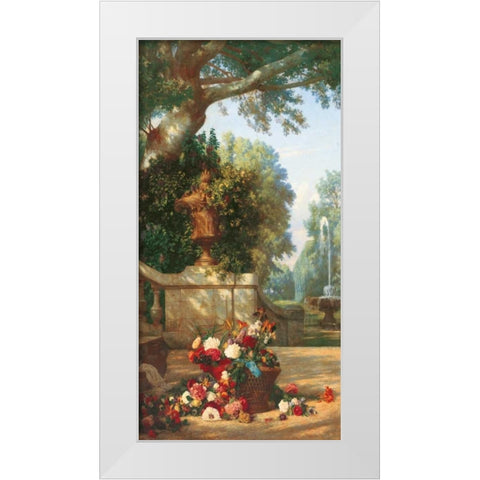 Panneau decoratif Ã¡ le corveil White Modern Wood Framed Art Print by Dugasseau, Charles