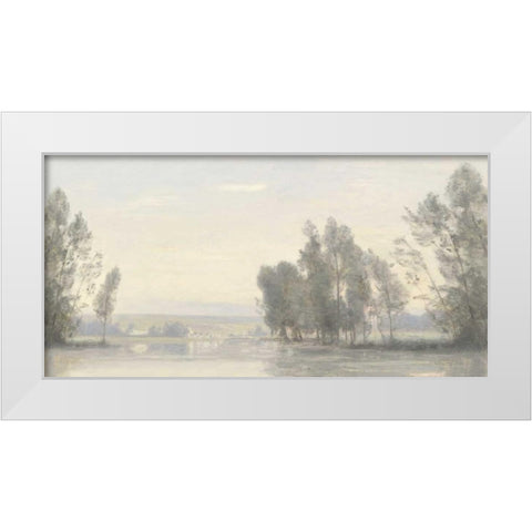 Morning Landscape White Modern Wood Framed Art Print by McKee, Christy