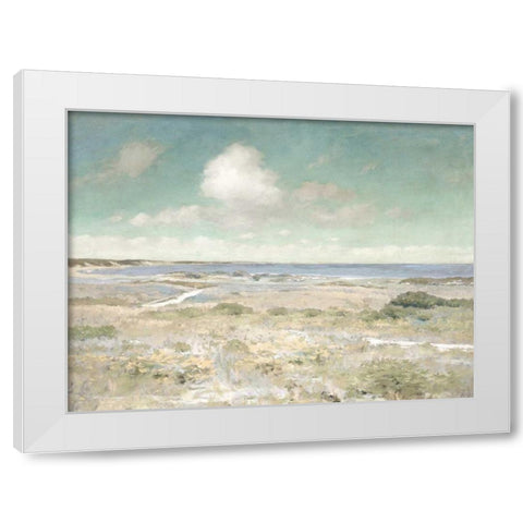Water View White Modern Wood Framed Art Print by McKee, Christy