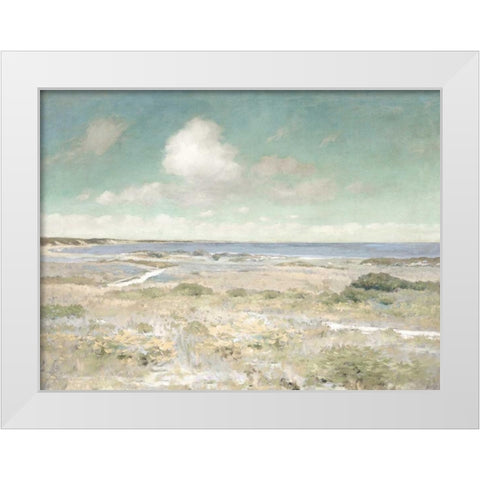 Water View White Modern Wood Framed Art Print by McKee, Christy