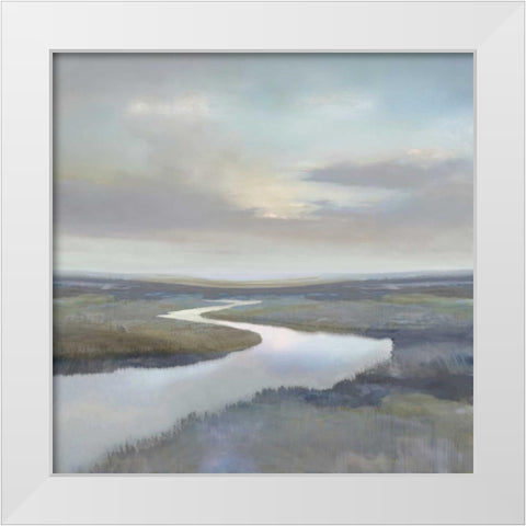 Riverbend III White Modern Wood Framed Art Print by McKee, Christy