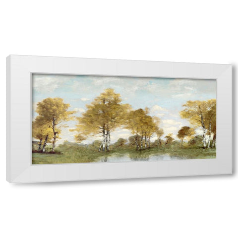 Golden Tree Pond IV White Modern Wood Framed Art Print by McKee, Christy