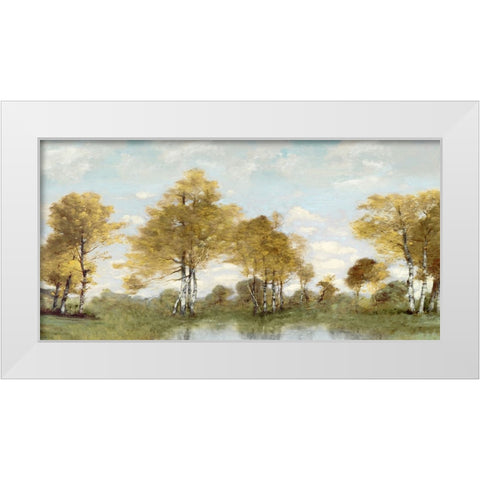 Golden Tree Pond IV White Modern Wood Framed Art Print by McKee, Christy