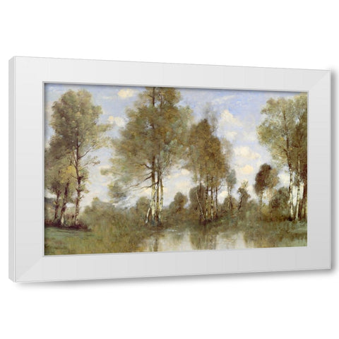 Pond Reflection II White Modern Wood Framed Art Print by McKee, Christy