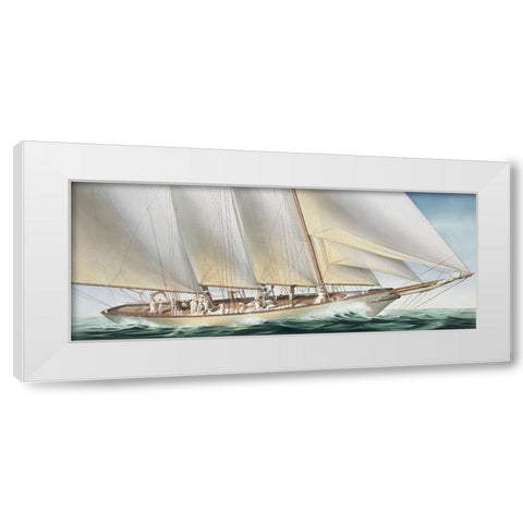 The Challenge White Modern Wood Framed Art Print by Davies, Christopher