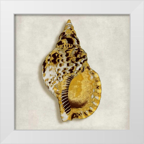 Golden Ocean Gems on Ivory III White Modern Wood Framed Art Print by Kelly, Caroline