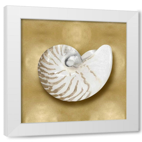Ocean Gem on Gold III White Modern Wood Framed Art Print by Kelly, Caroline