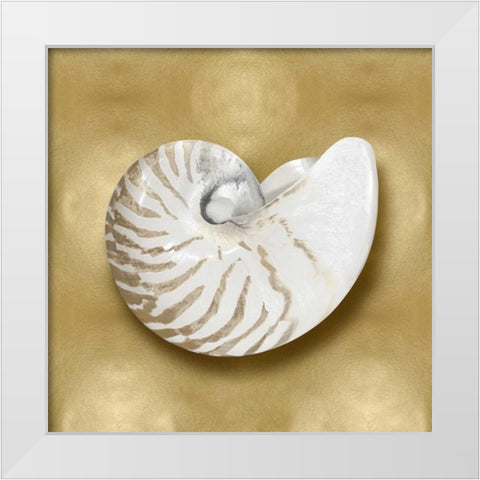 Ocean Gem on Gold III White Modern Wood Framed Art Print by Kelly, Caroline