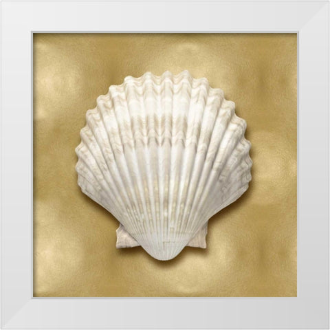 Ocean Gem on Gold IV White Modern Wood Framed Art Print by Kelly, Caroline