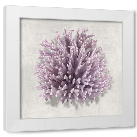 Coral Amethyst I White Modern Wood Framed Art Print by Kelly, Caroline