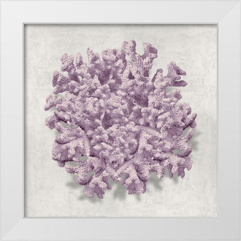 Coral Amethyst II White Modern Wood Framed Art Print by Kelly, Caroline