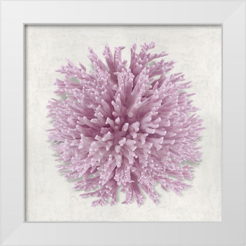 Coral Blush I White Modern Wood Framed Art Print by Kelly, Caroline