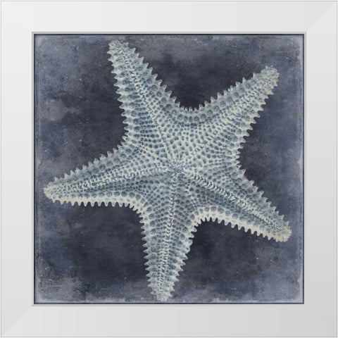 Ocean Blue I White Modern Wood Framed Art Print by Kelly, Caroline