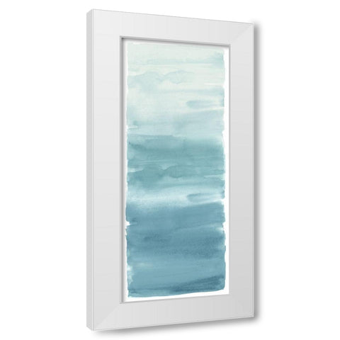 Aqua Blend White Modern Wood Framed Art Print by Corbin, Allie
