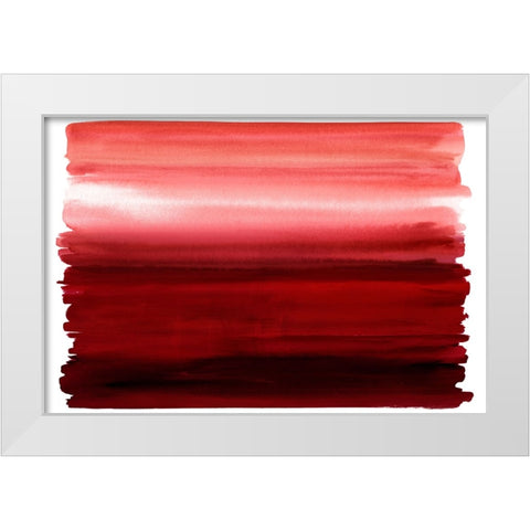 Ombre Red I White Modern Wood Framed Art Print by Corbin, Allie