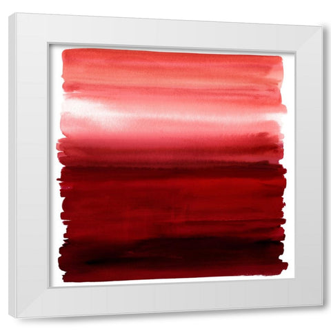 Ombre Red II White Modern Wood Framed Art Print by Corbin, Allie