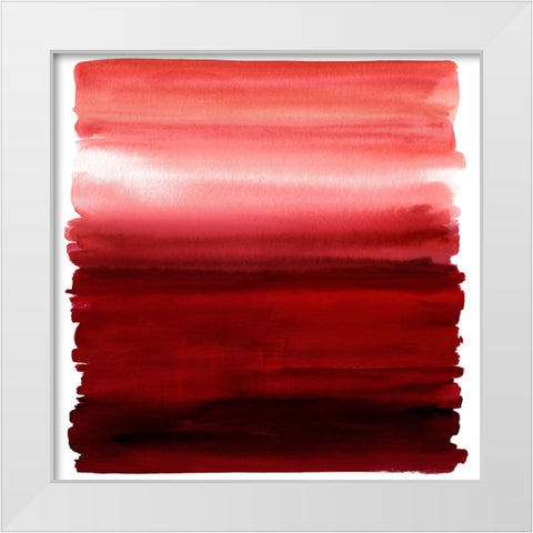Ombre Red II White Modern Wood Framed Art Print by Corbin, Allie